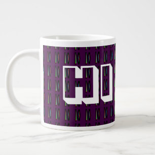 Dunkel lila mit dunklen Streifen Jumbo-Tasse