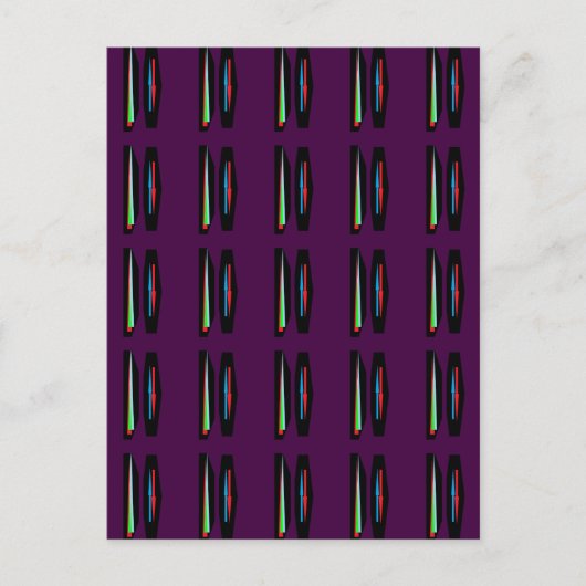 Dunkel lila mit dunklen Streifen Postkarte (Vorderseite)