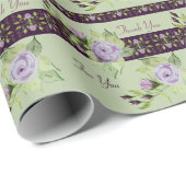 Dunkel Lila mit Mauve Wrapping Paper Geschenkpapier (Rolleneckpunkt)