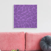 Dunkel Lila Paisley. Leinwanddruck (Insitu (Wohnzimmer))