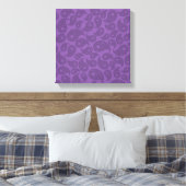 Dunkel Lila Paisley. Leinwanddruck (Insitu (Schlafzimmer))