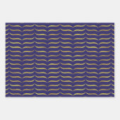 Dunkel Lila und Goldd Geschenkpapier Set (Vorderseite 2)