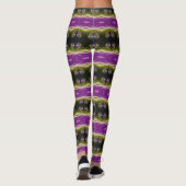 Dunkel Lila und Grüntöne Leggings (Rückseite)