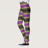 Dunkel Lila und Grüntöne Leggings (Links)