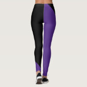 Dunkel Lila und schwarz Leggings (Rückseite)