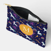 Dunkel Lila, Unikorne und Regenbogen kundenspezifi Zubehörtasche (Offen)