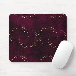 Dunkel Lila Violett Wasserfarbene Goldsteine Mousepad