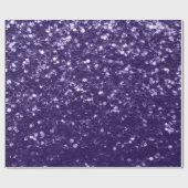 Dunkel lila violetter Glitter funkelt Geschenkpapier (Flach)