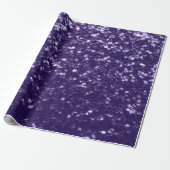 Dunkel lila violetter Glitter funkelt Geschenkpapier (Ungerollt)
