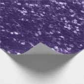 Dunkel lila violetter Glitter funkelt Geschenkpapier (Ecke)