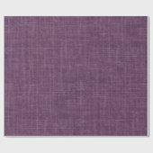 Dunkel-Magenta-Purpur-Linen Geschenkpapier (Flach)