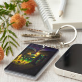 Dunkel magische, leuchtende Pilze Akryllischer Sch Schlüsselanhänger (Vorderseite rechts)