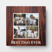 Dunkel-Mahagoni-Vater-Fotovorlage aus dunklem Holz Fotoplatte (Vorderseite)