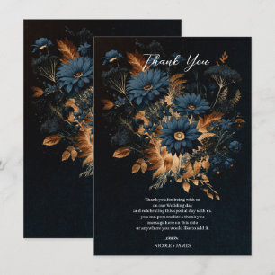 Dunkel Marineblau und Gold Rustikaler Glam Boho-Ho Einladung