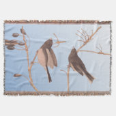 Dunkel-Mit Augen Junco Audubon-Schneebären auf der Decke (Vorderseite)