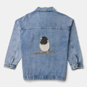 Dunkel-Mit Augen Junco Bird Art Jeansjacke (Rückseite)