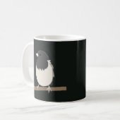 Dunkel-Mit Augen Junco Bird Art Kaffeetasse (Vorderseite Links)