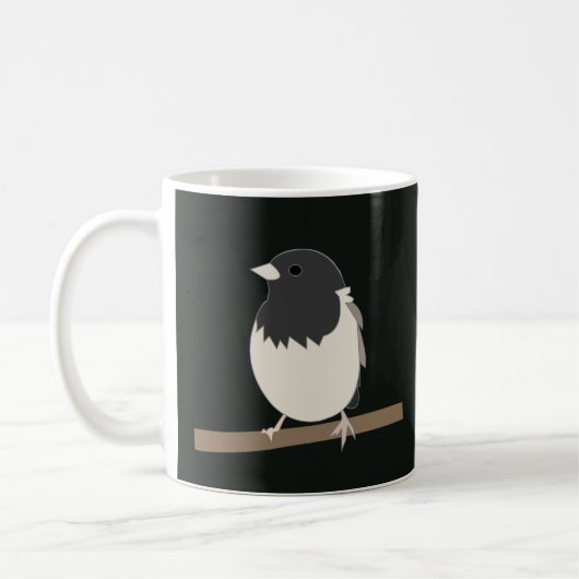 Dunkel-Mit Augen Junco Bird Art Kaffeetasse (Links)