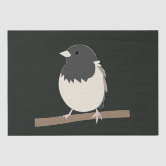 Dunkel-Mit Augen Junco Bird Art Seidenpapier (Vorderseite)