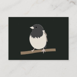 Dunkel-Mit Augen Junco Bird Art Visitenkarte