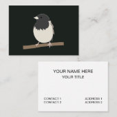 Dunkel-Mit Augen Junco Bird Art Visitenkarte (Vorne/Hinten)