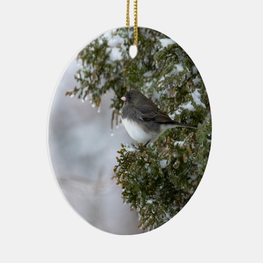 dunkel-mit Augen Junco | KERAMIK Ornament (Rechts)