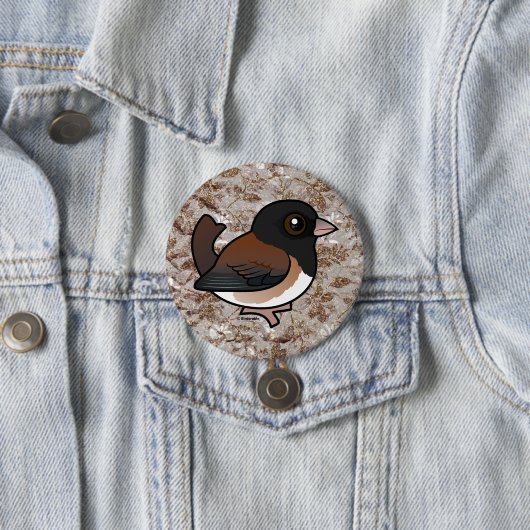 Dunkel-mit Augen Junco (Oregon) Button (Beispiel)