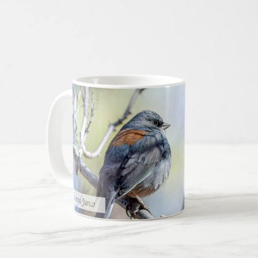 Dunkel-mit Augen Junco Psalm 62:5 KJV Kaffeetasse (Vorderseite Links)