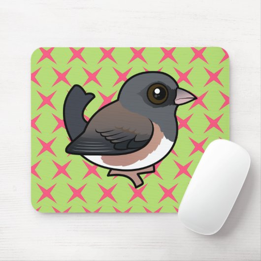 Dunkel-mit Augen Junco (rosa) Mousepad (Mit Mouse)