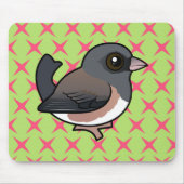 Dunkel-mit Augen Junco (rosa) Mousepad (Vorne)