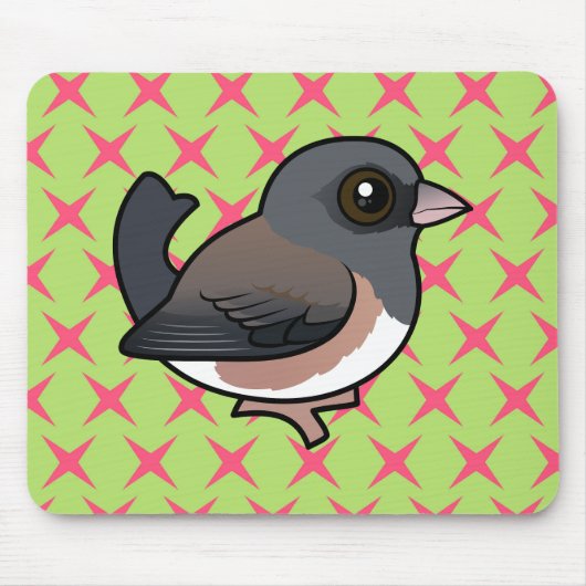 Dunkel-mit Augen Junco (rosa) Mousepad (Vorne)