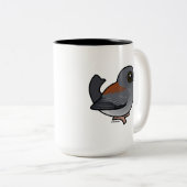 Dunkel-mit Augen Junco (rot-gestützt) Zweifarbige Tasse (VorderseiteRechts)