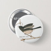 Dunkel-mit Augen Junco, schieferfarbener Audubon B Button (Vorne & Hinten)