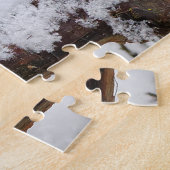 Dunkel-Mit Augen Junco Sparrow Songbird auf dem Sc Puzzle (Seite)