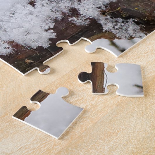 Dunkel-Mit Augen Junco Sparrow Songbird auf dem Sc Puzzle (Seite)