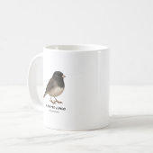 Dunkel-mit Augen Junco - Vögel in Kalifornien Kaffeetasse (Vorderseite Links)