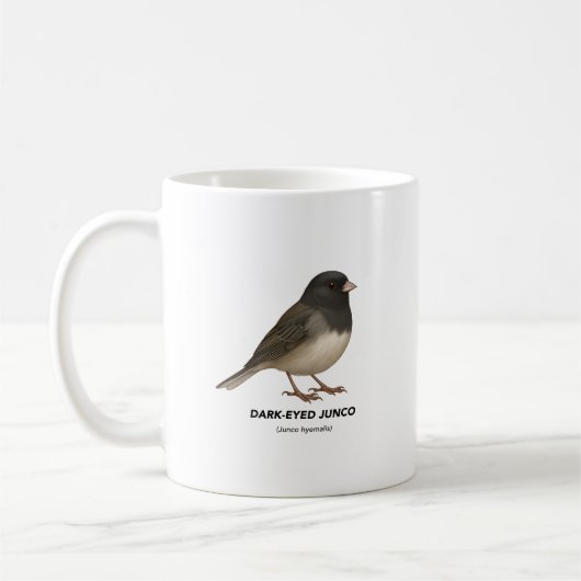Dunkel-mit Augen Junco - Vögel in Kalifornien Kaffeetasse (Links)