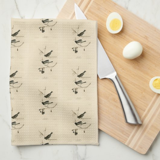 Dunkel-mit Augen Junco - von Audubons Vögeln in Am Geschirrtuch (Viertel Falte)