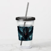 Dunkel, mittelalterlicher Drache Acryltrinkbecher (Rückseite)