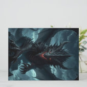 Dunkel, mittelalterlicher Drache Feiertagskarte (Stehend Vorderseite)