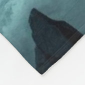 Dunkel, mittelalterlicher Drache Fleecedecke (Ecke)