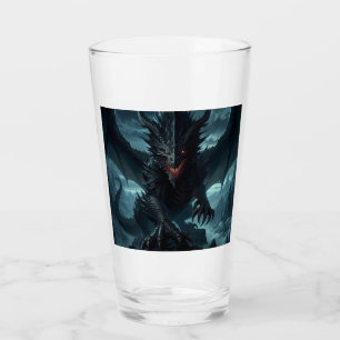 Dunkel, mittelalterlicher Drache Glas