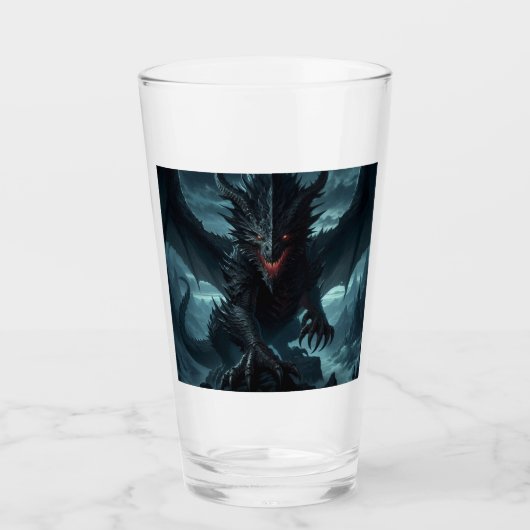 Dunkel, mittelalterlicher Drache Glas (Vorderseite)