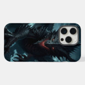 Dunkel, mittelalterlicher Drache iPhone Hülle (Rückseite (Horizontal))