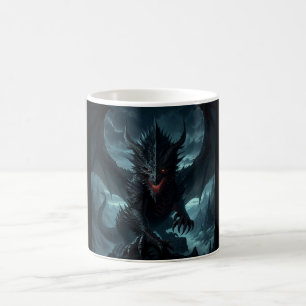 Dunkel, mittelalterlicher Drache Kaffeetasse
