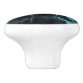 Dunkel, mittelalterlicher Drache Keramikknauf (Seitenansicht)