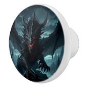 Dunkel, mittelalterlicher Drache Keramikknauf (Rechts)