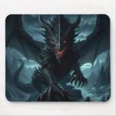Dunkel, mittelalterlicher Drache Mousepad (Vorne)