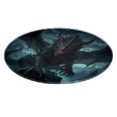 Dunkel, mittelalterlicher Drache Schneidebrett (Ecke)