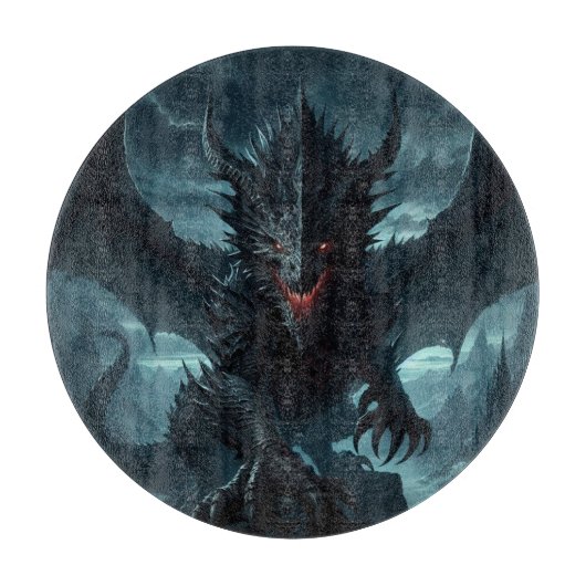 Dunkel, mittelalterlicher Drache Schneidebrett (Vorderseite)